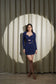NOIR - STRETCHABLE DARK BLUE LYCRA DRESS