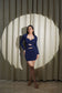 NOIR - STRETCHABLE DARK BLUE LYCRA DRESS