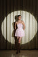 Moonlit Grace - shiny baby pink short dress