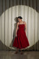 VELVET LOVE - LUXURIOUS MAROON VELVET FLARED DRESS