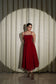 VELVET LOVE - LUXURIOUS MAROON VELVET FLARED DRESS
