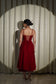 VELVET LOVE - LUXURIOUS MAROON VELVET FLARED DRESS