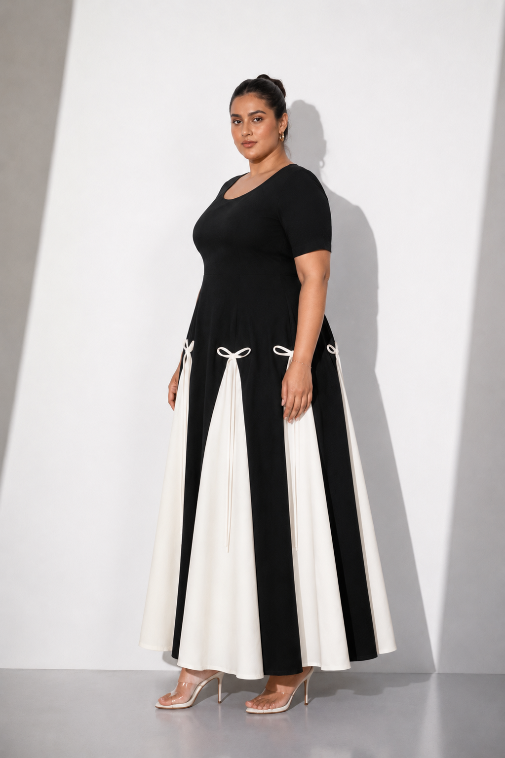 Artistic contrast dress