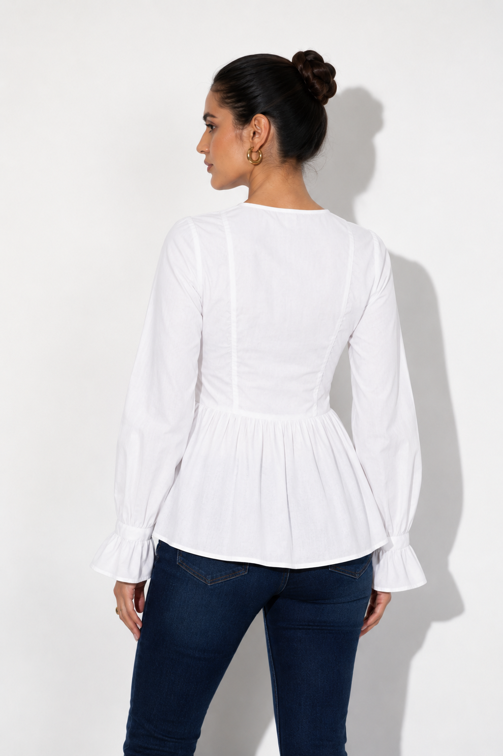 Ivory Bloom Cotton Top
