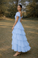 Blue Tiered Maxi Dress