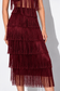 Maroon Fringe Crepe Co-Ord Set