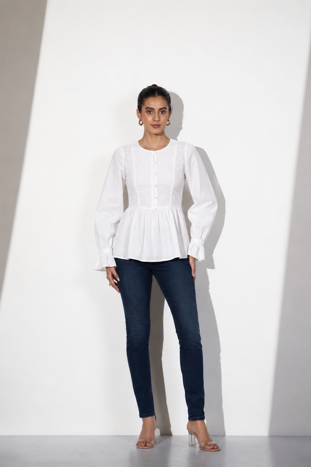 Ivory Bloom Cotton Top