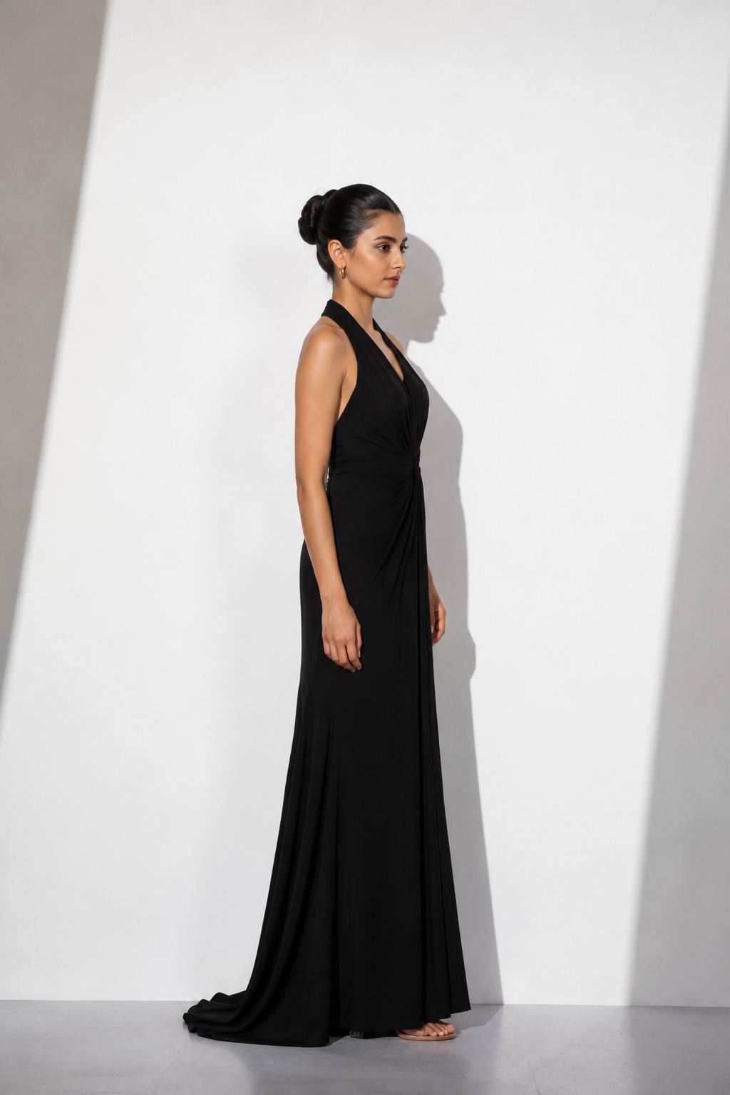 Halter Ruched Gown
