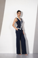 Blue and White Contrast Waistcoat Co-Ord Set