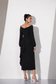 Mocha Cascade Midi Dress