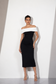 Contrast Luxe Midi Dress