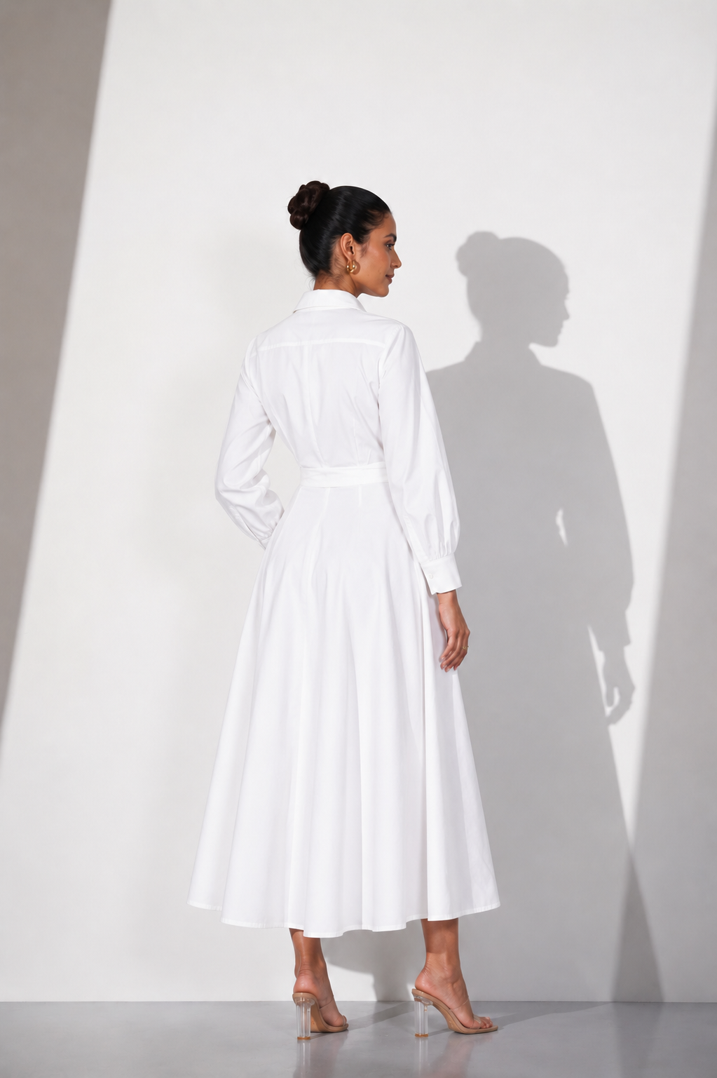 Ivory Grace Wrap Cotton Dress