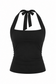 Black Halter Tie-Up Top
