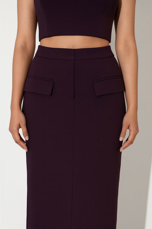 Plum Halter Coord Set