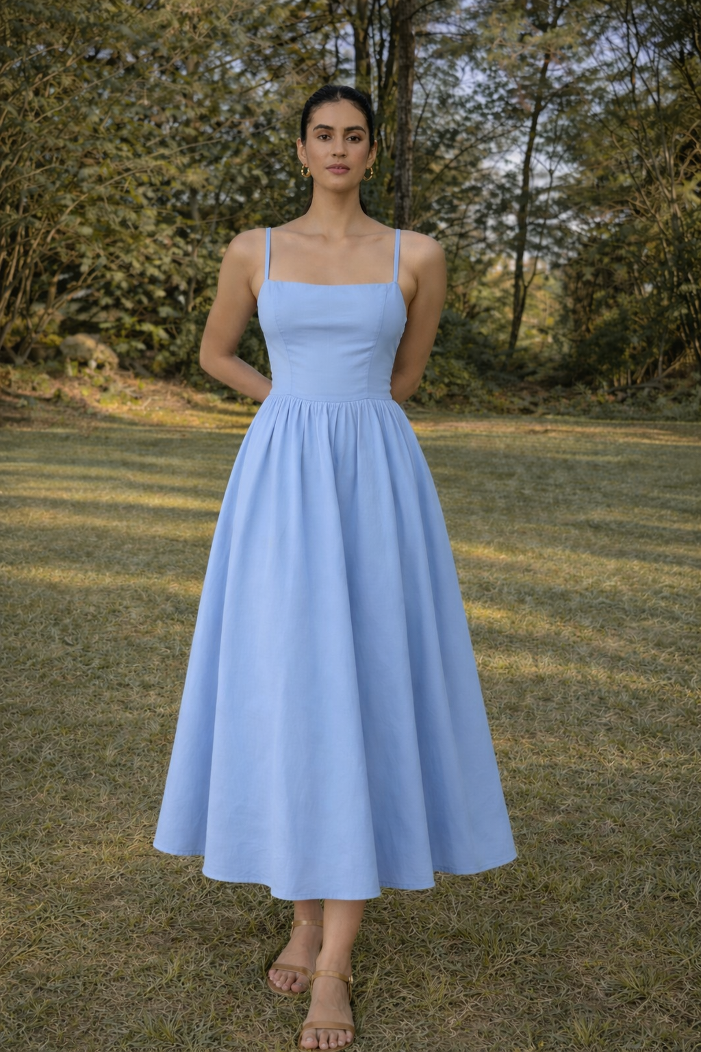 Light Blue Midi Dress