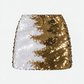 Silver and Rust Gold Flip Sequin Mini Skirt