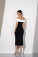 Contrast Luxe Midi Dress