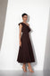Mocha Belle One-Shoulder Midi Dress