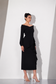 Mocha Cascade Midi Dress