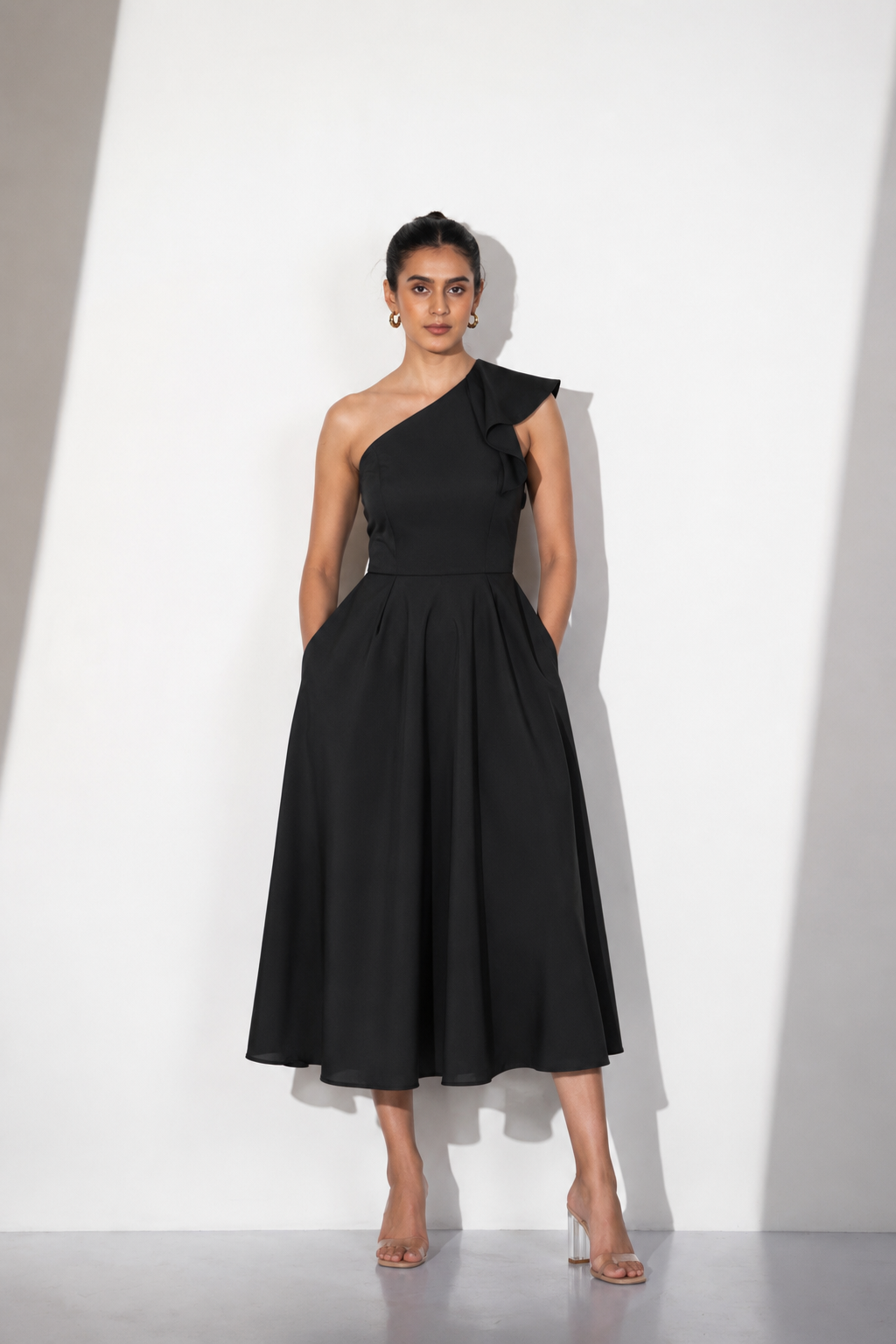 Midnight Muse One-Shoulder Dress