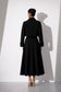 Brown Structured Midi Dress