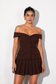 Mocha Pleated Power Set