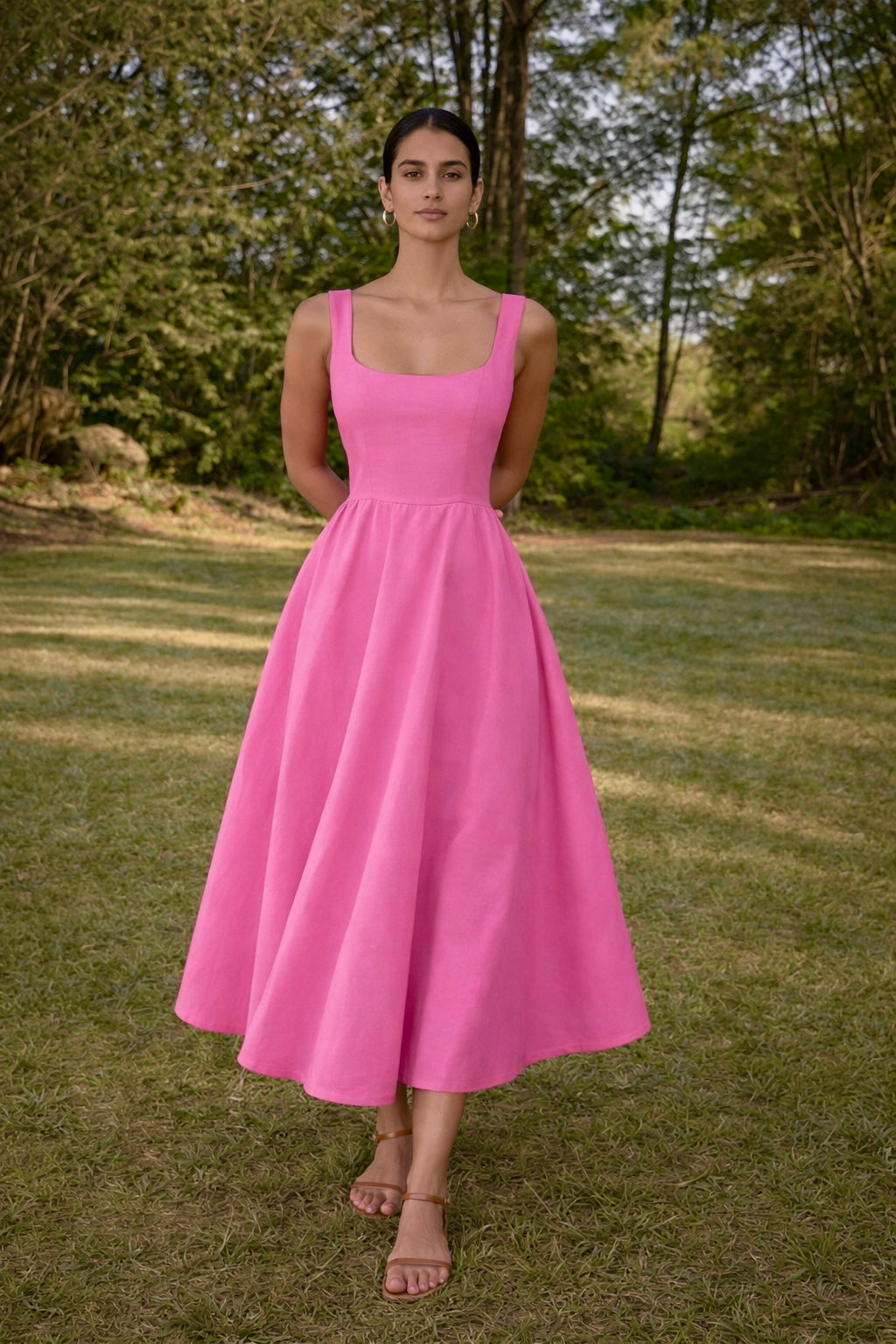 Pink Midi Dress