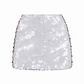 White &amp; Gold Flip Sequin Mini Skirt