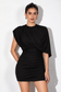 Draped One-Shoulder Mini Dress