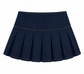 Dark Blue Denim Pleated Mini Skirt