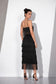 Black Fringe Lycra Co-Ord Set