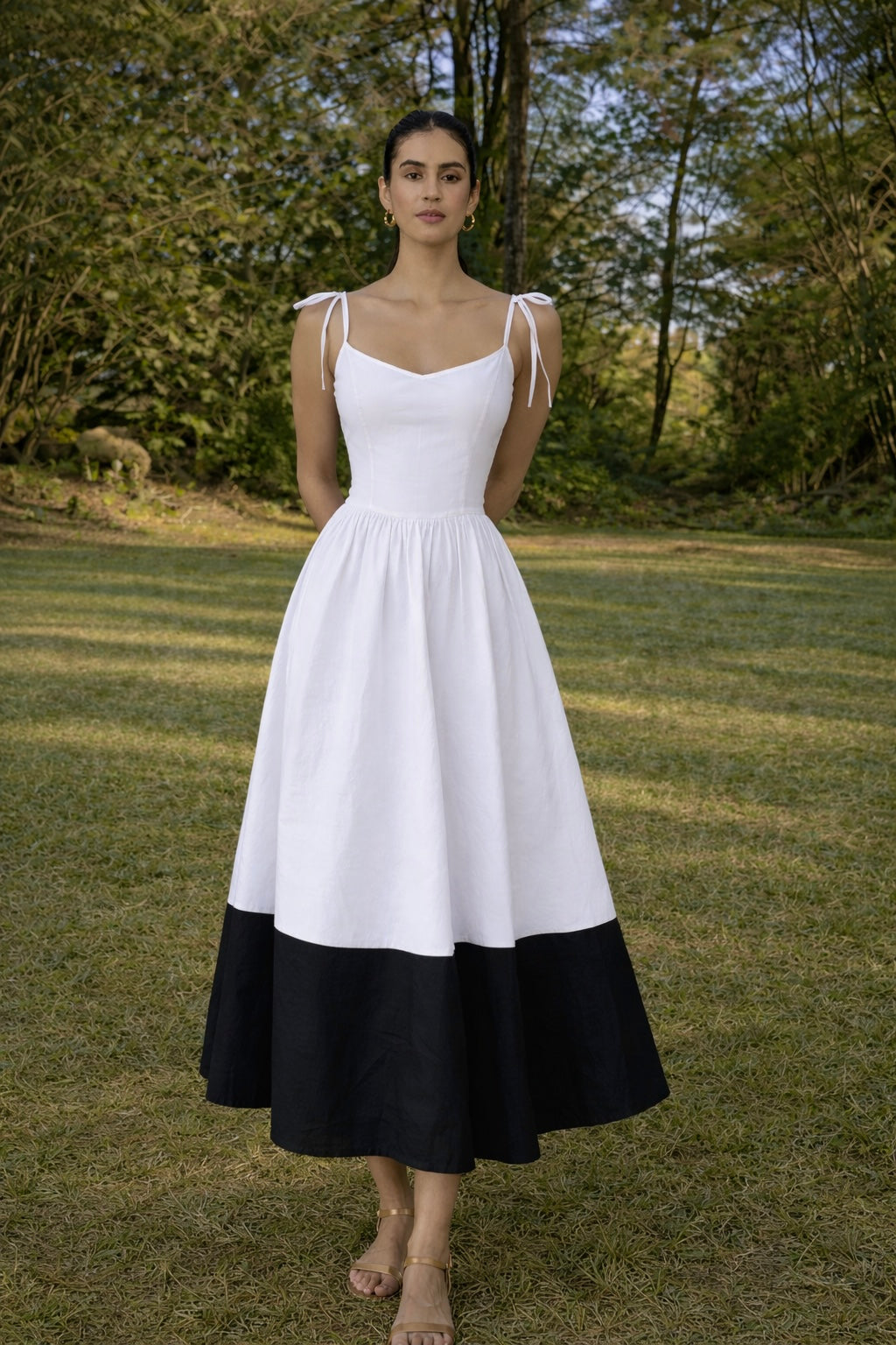 A Classic Cotton Midi Dress
