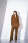 REFINED DOUBLE BREASTED BROWN  PANTSUIT