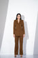 REFINED DOUBLE BREASTED BROWN  PANTSUIT
