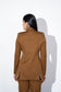 REFINED DOUBLE BREASTED BROWN  PANTSUIT