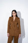 REFINED DOUBLE BREASTED BROWN  PANTSUIT