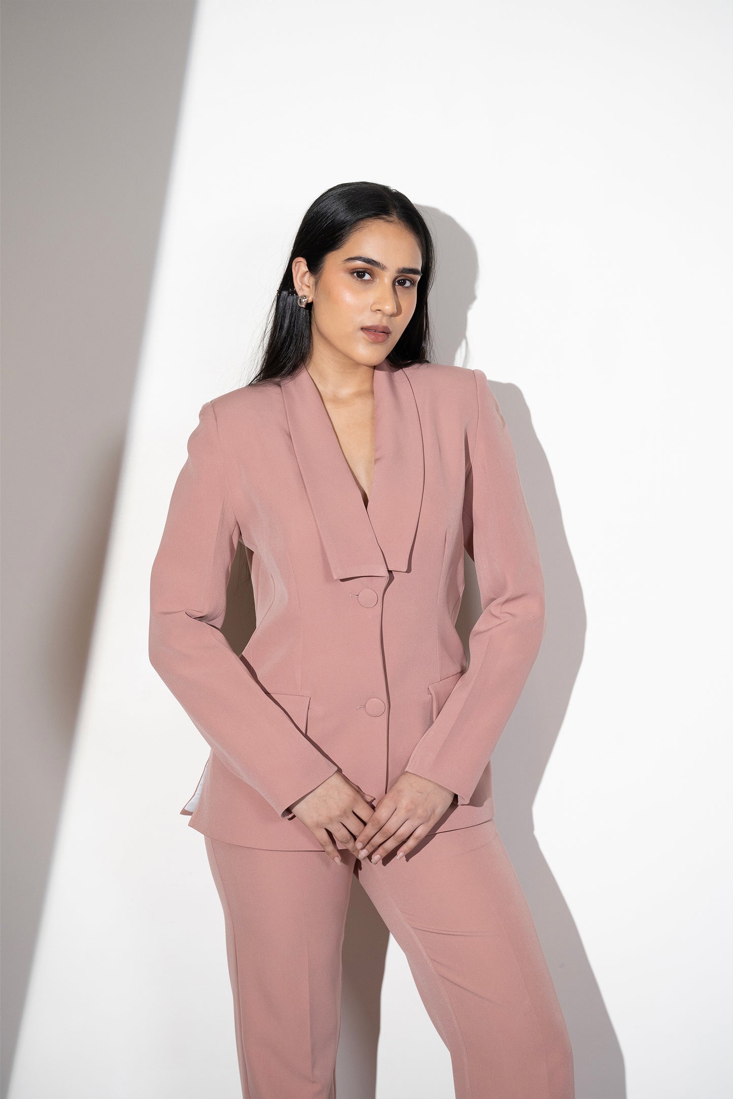 VERSATILE ROSE BLAZER SET
