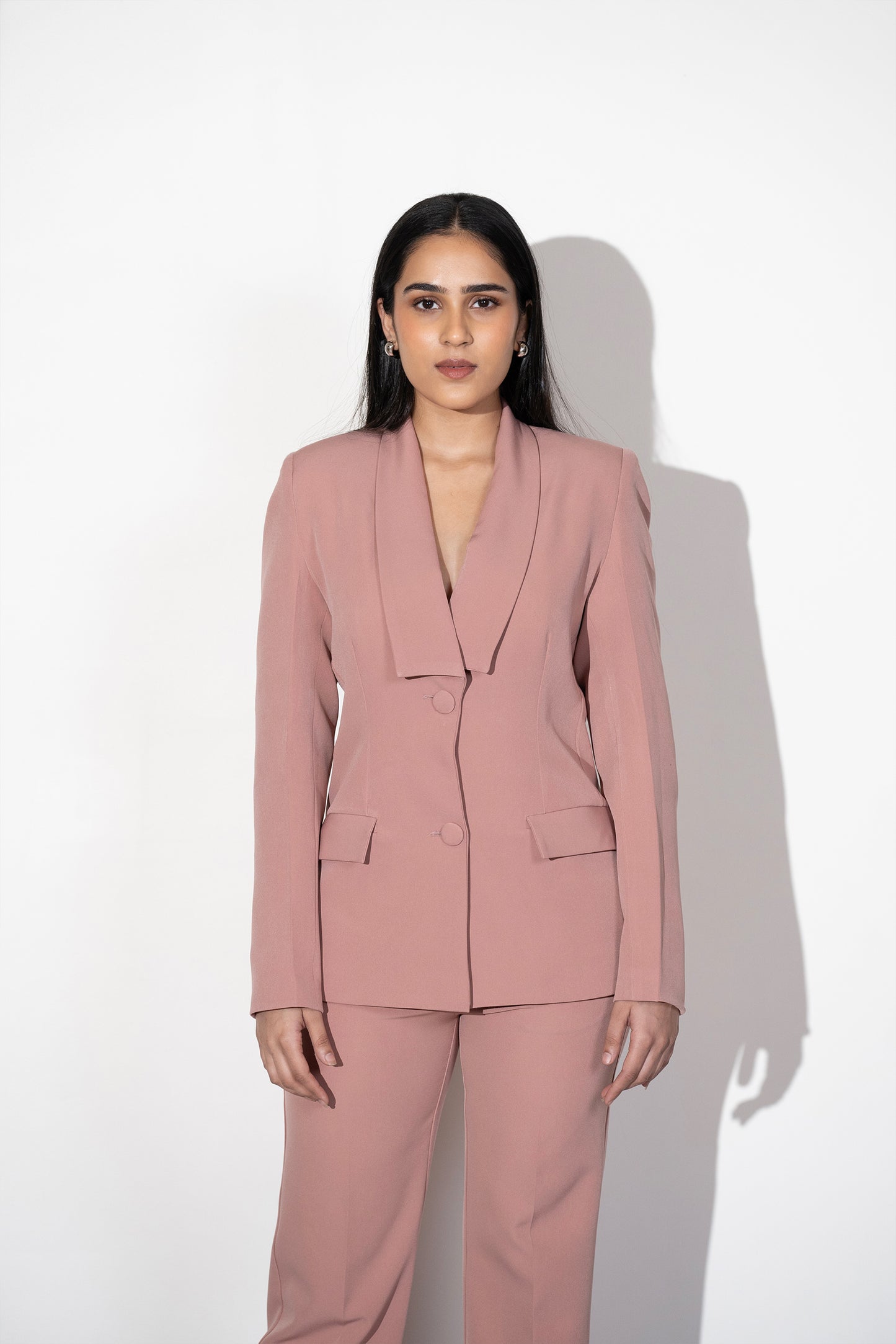 VERSATILE ROSE BLAZER SET