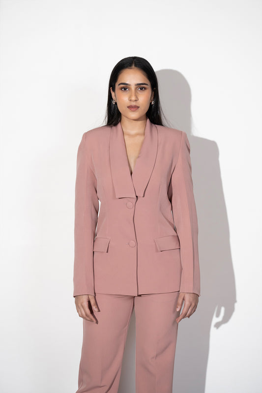 VERSATILE ROSE BLAZER SET