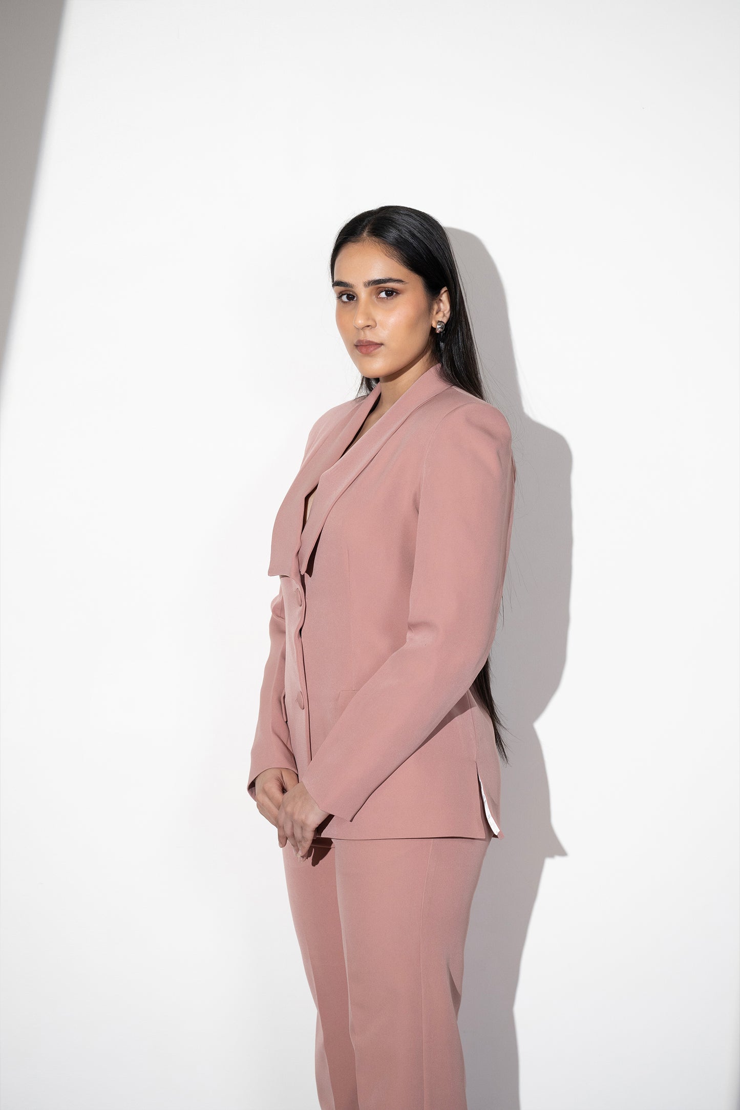 VERSATILE ROSE BLAZER SET