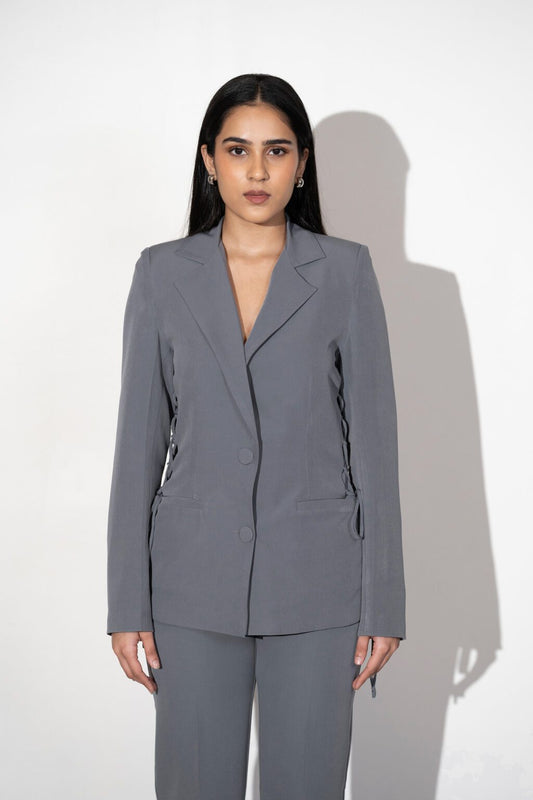 SOPHISTICATED GREY BLAZER SET