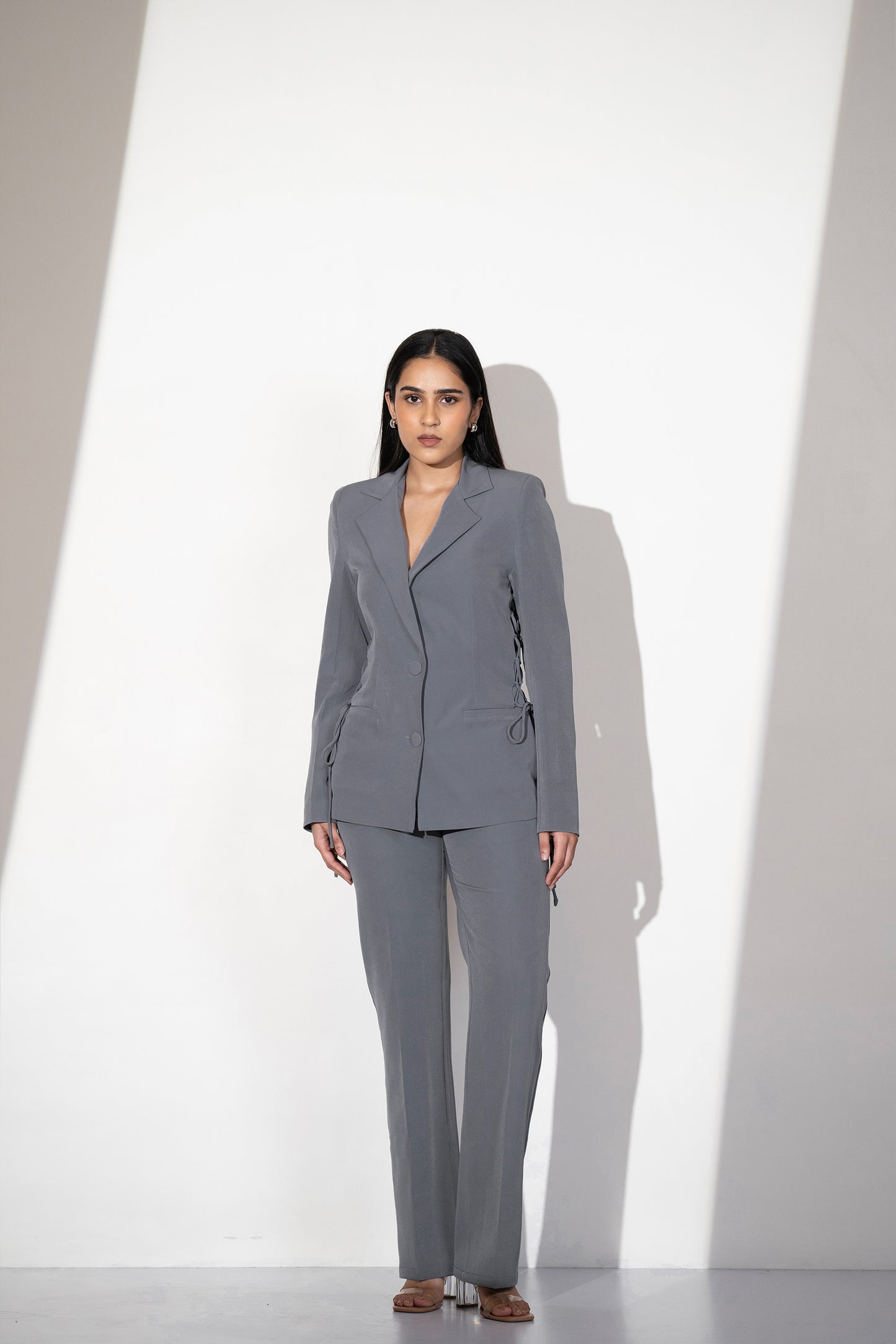 SOPHISTICATED GREY BLAZER SET