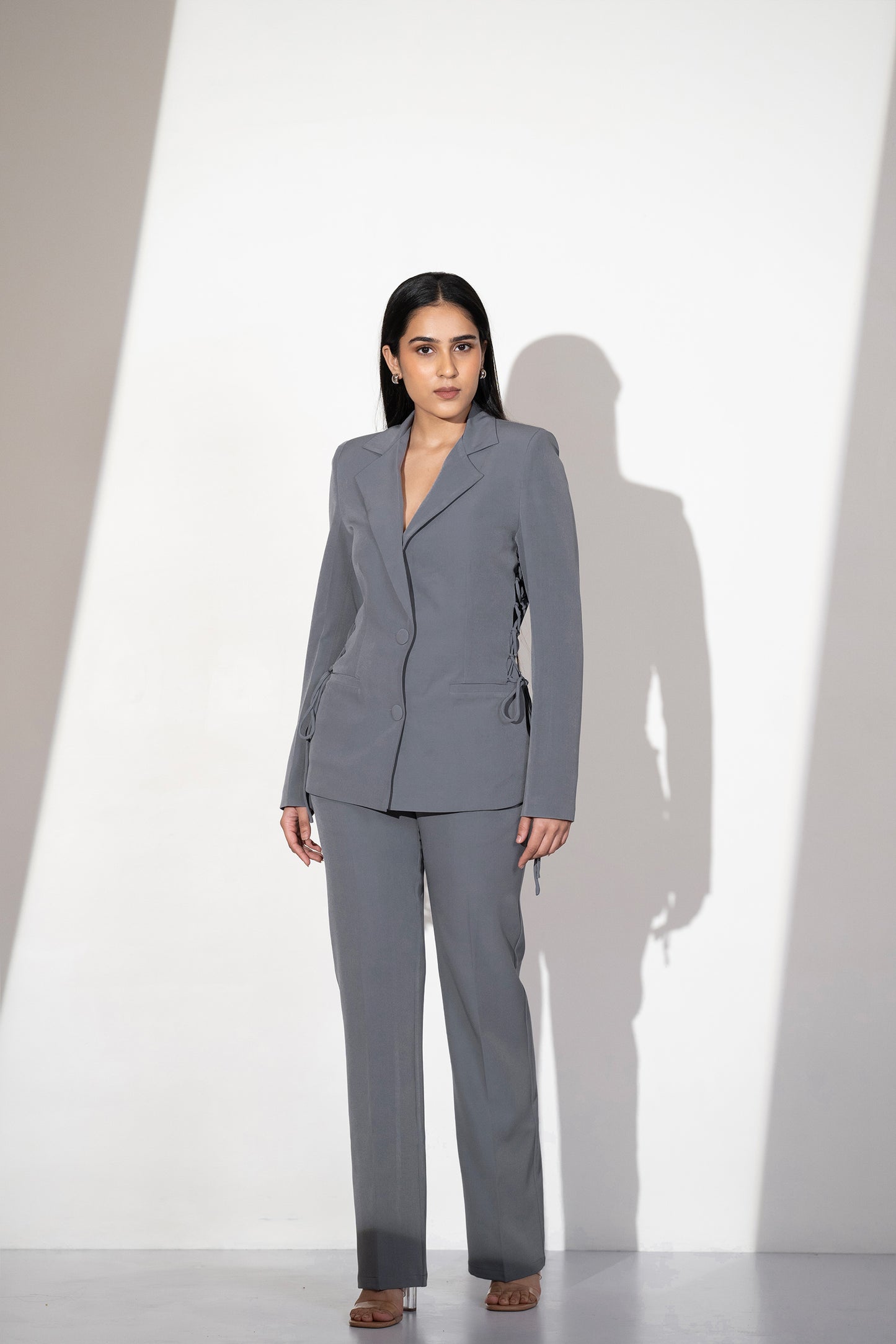 SOPHISTICATED GREY BLAZER SET