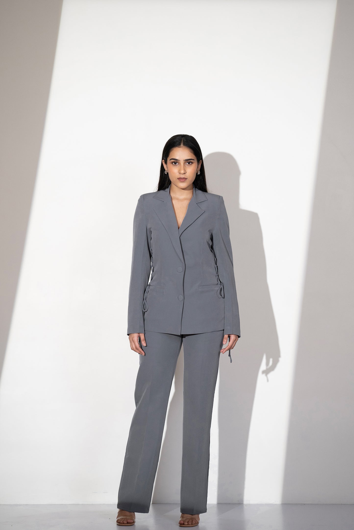 SOPHISTICATED GREY BLAZER SET