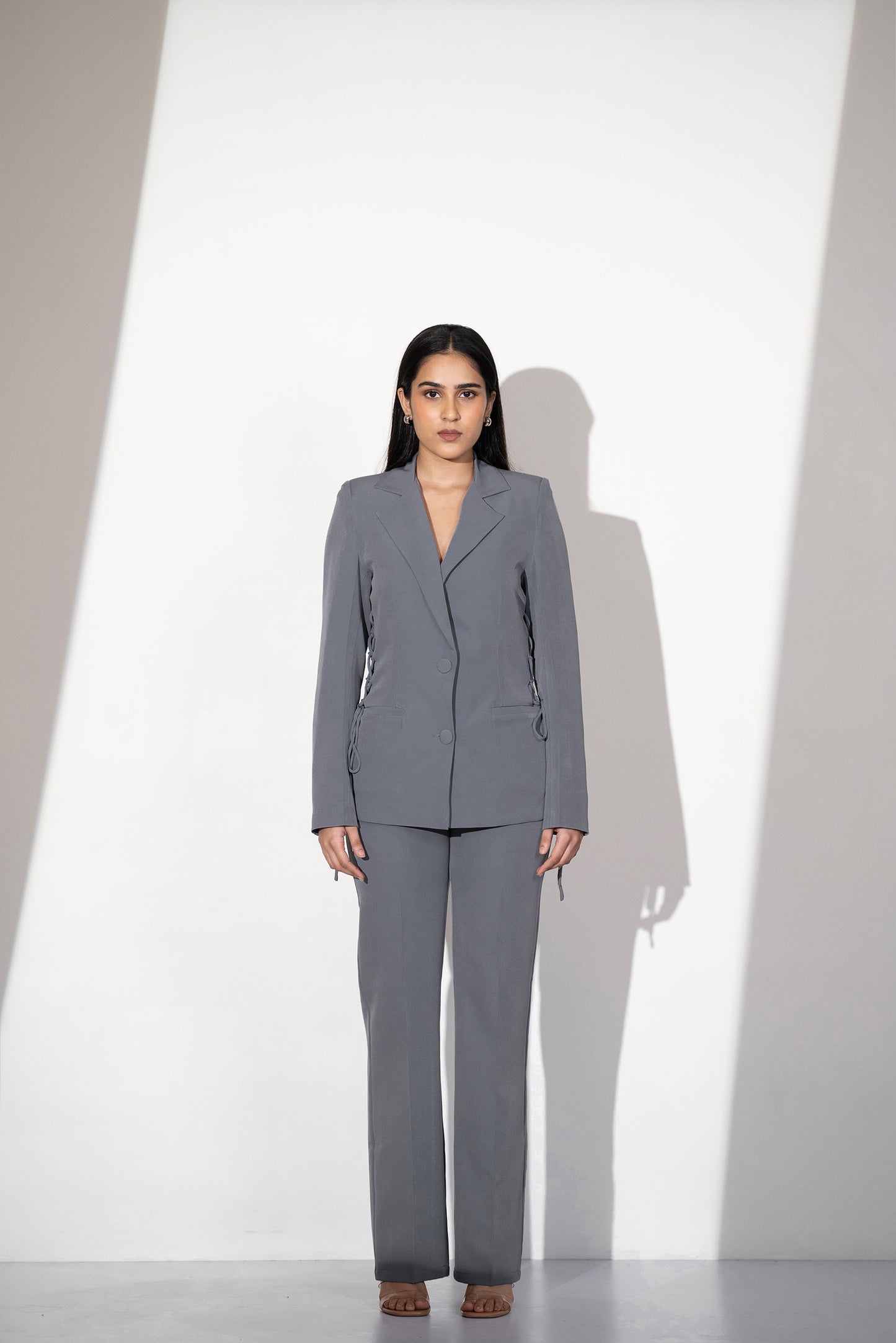 SOPHISTICATED GREY BLAZER SET