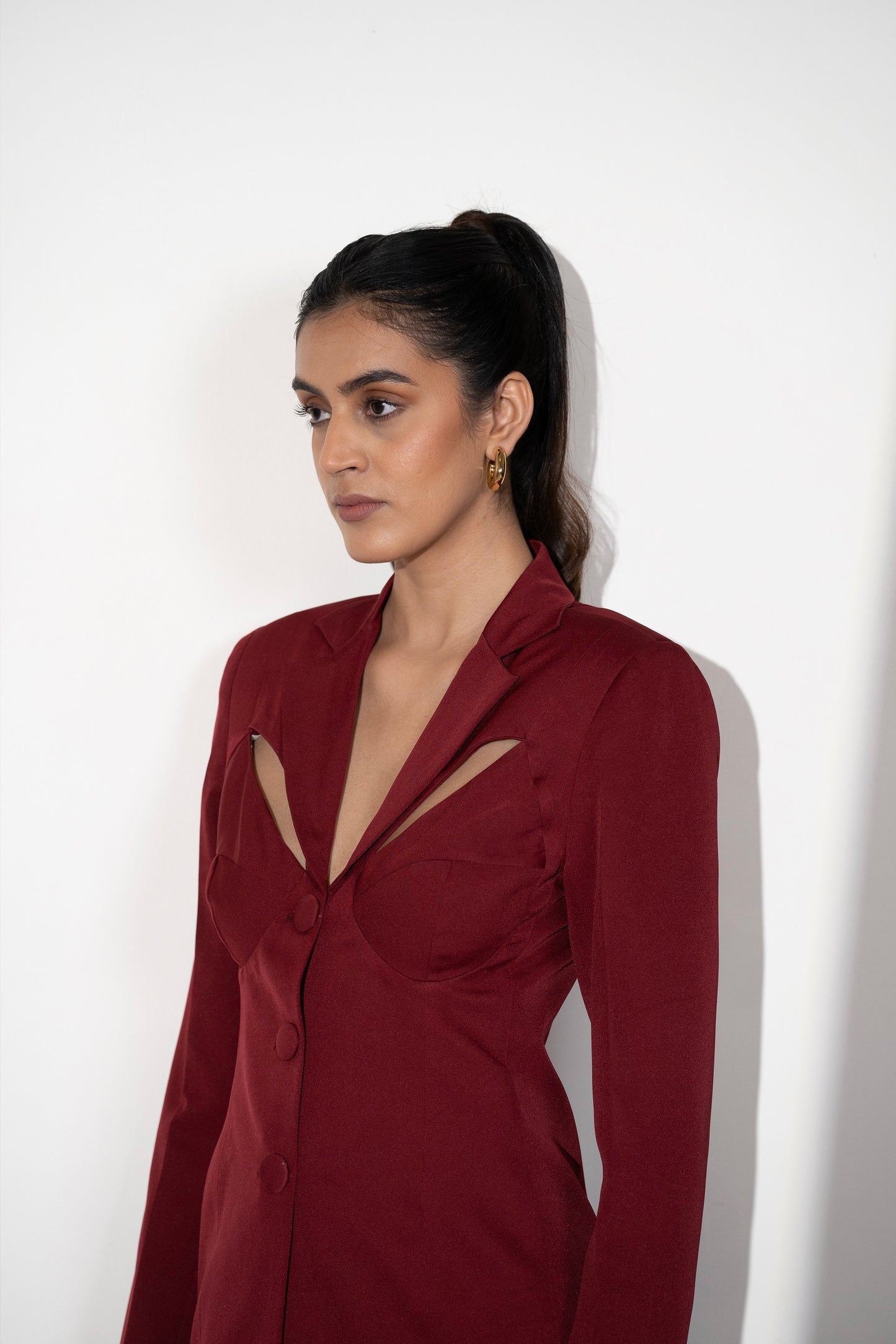 STRUCTURED CUTOUT PANTSUIT