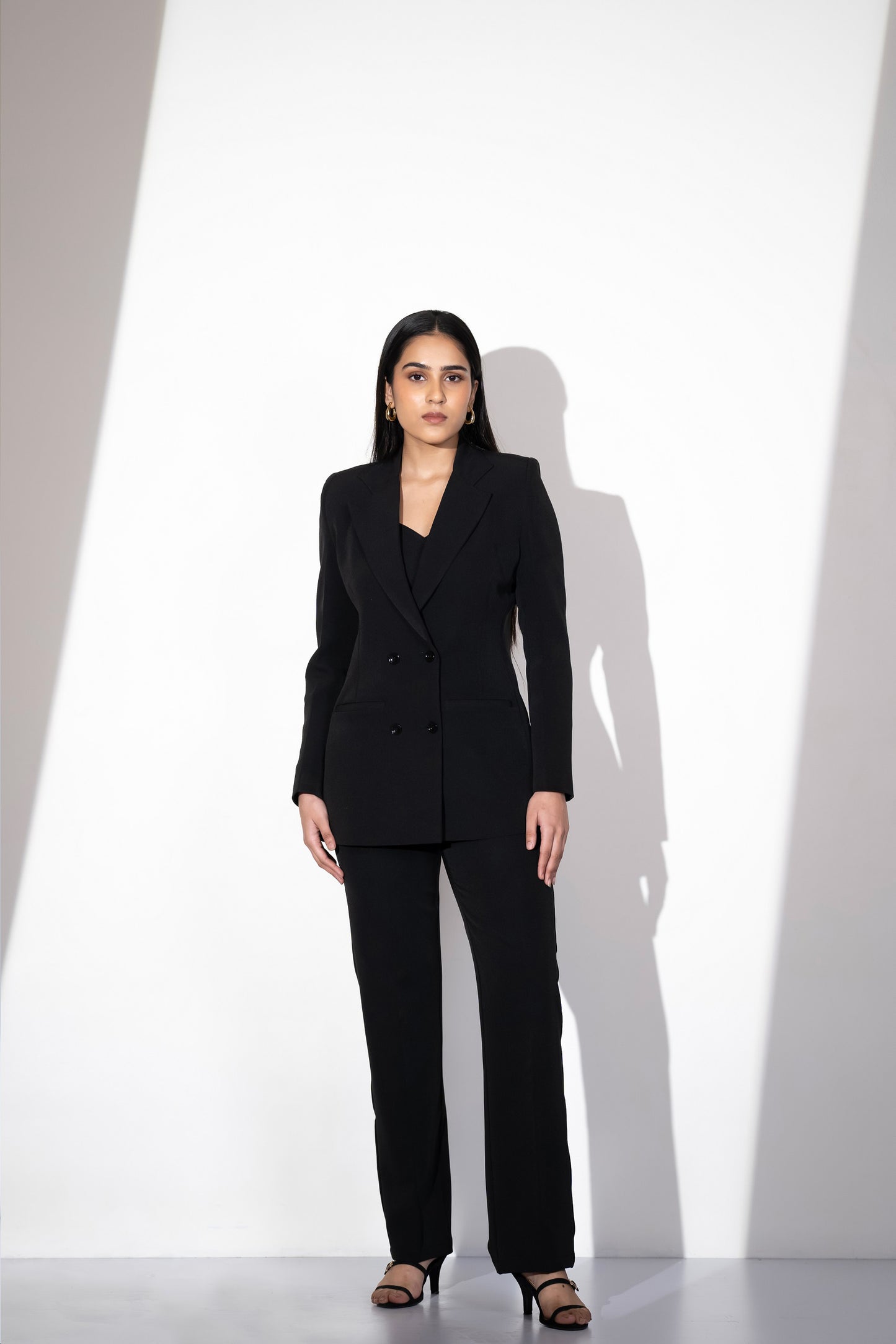 TIMELESS DOUBLE BREASTED BLACK  PANTSUIT