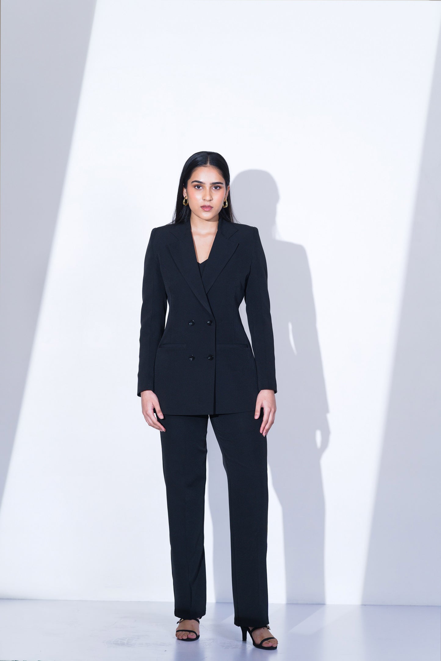 TIMELESS DOUBLE BREASTED BLACK  PANTSUIT