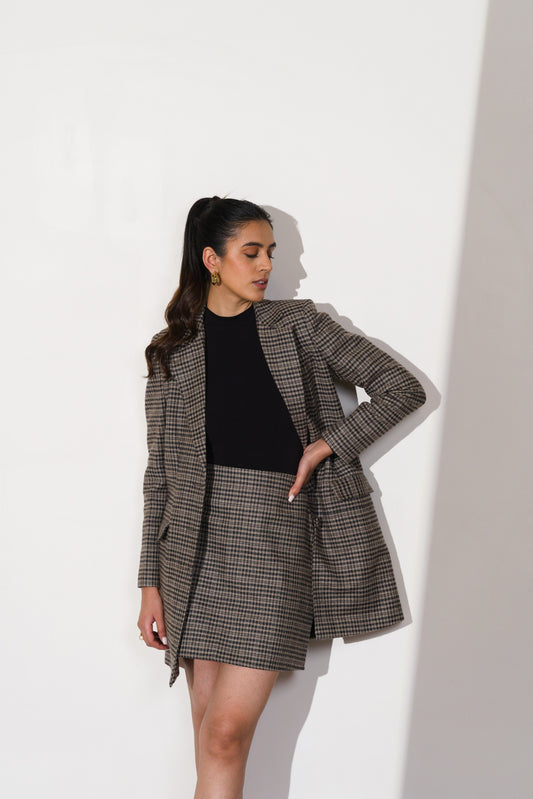 CONTEMPORARY TWEED BLAZER SET