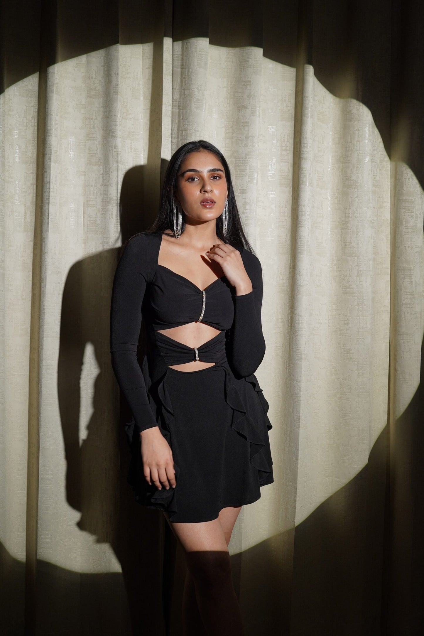 TIMELESS AFFECTION_BLACK LYCRA DRESS